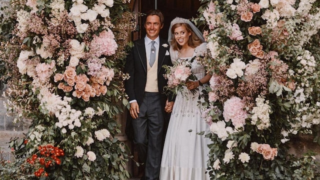 Princess Beatrice visits her special wedding display