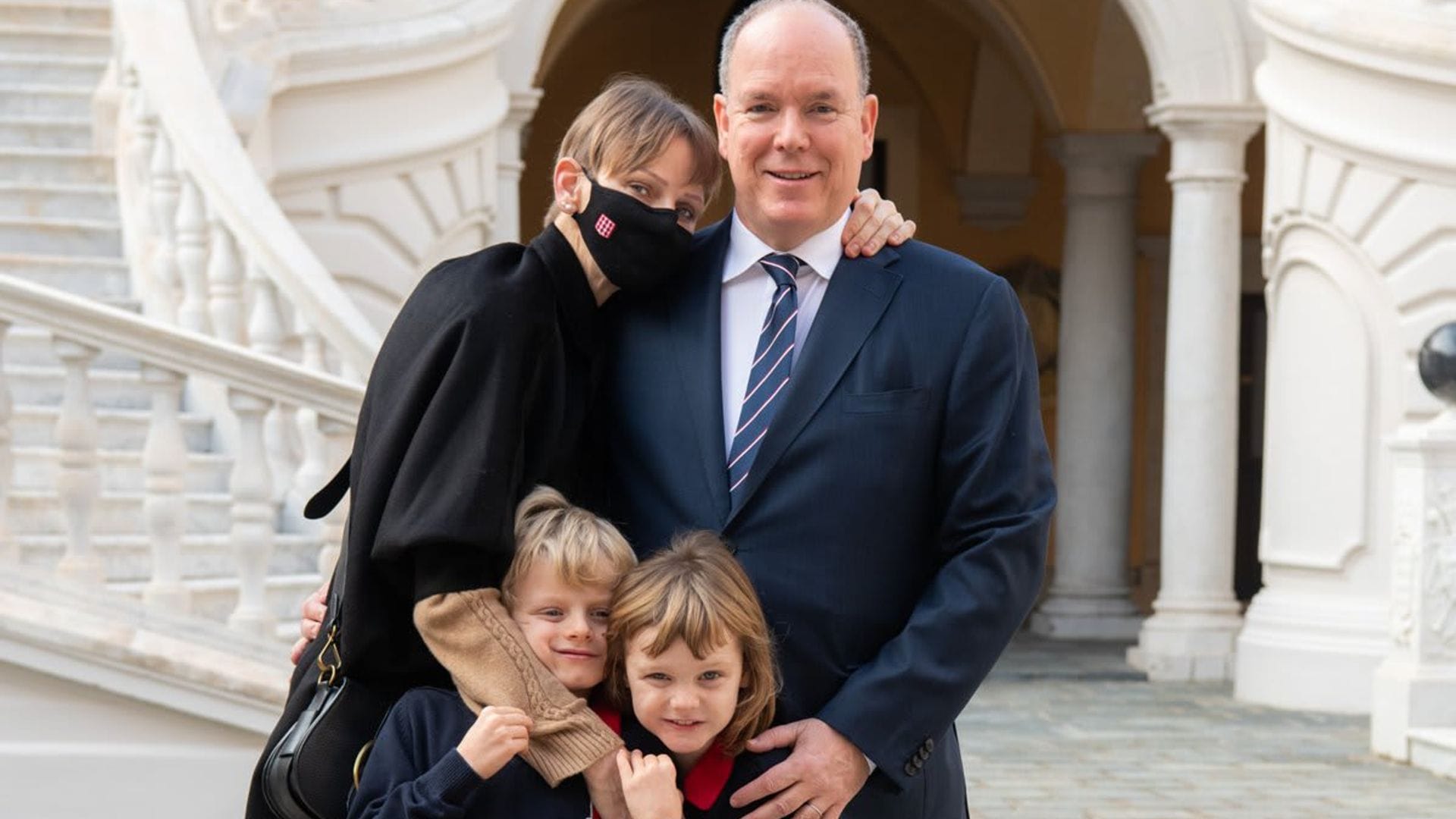 Princess Charlene shares illustrated Christmas portrait of her family