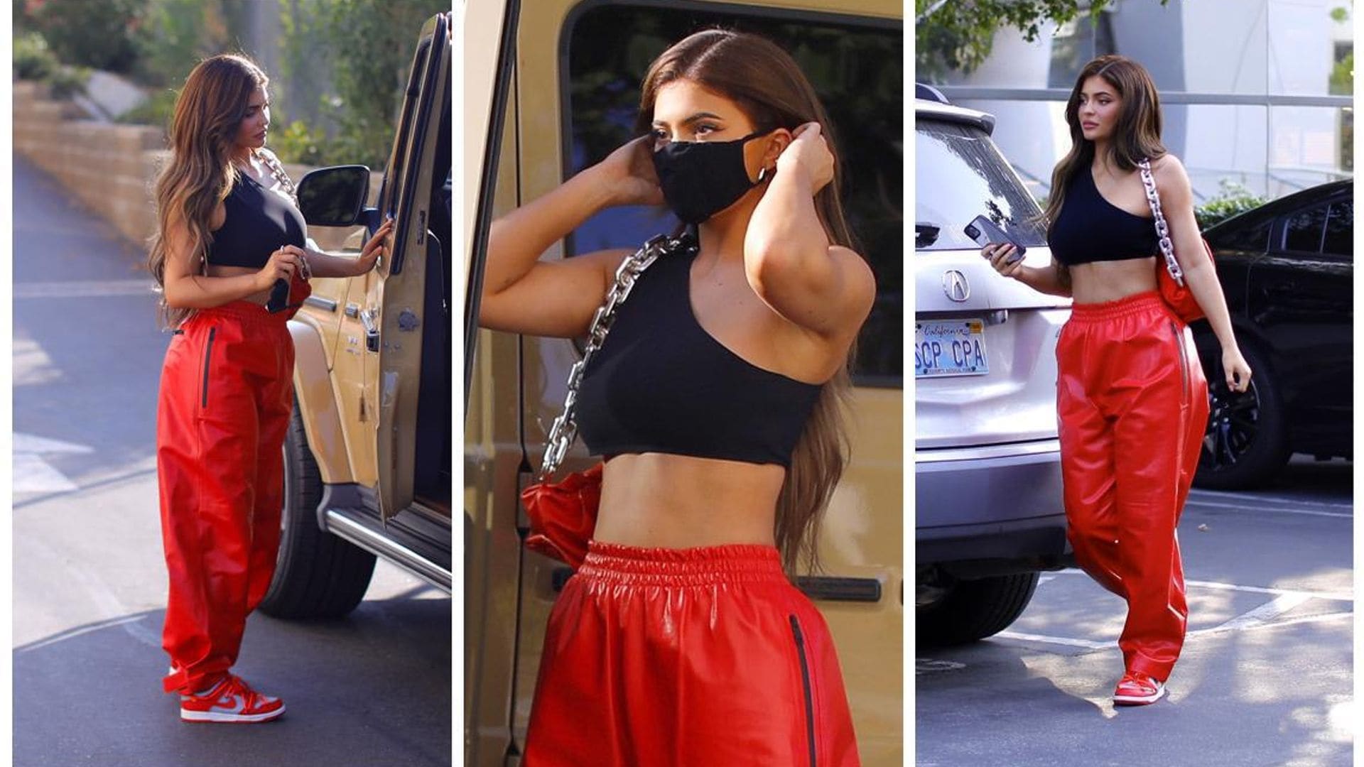 Exclusive: Kylie Jenner is red hot as she is seen leaving a photoshoot