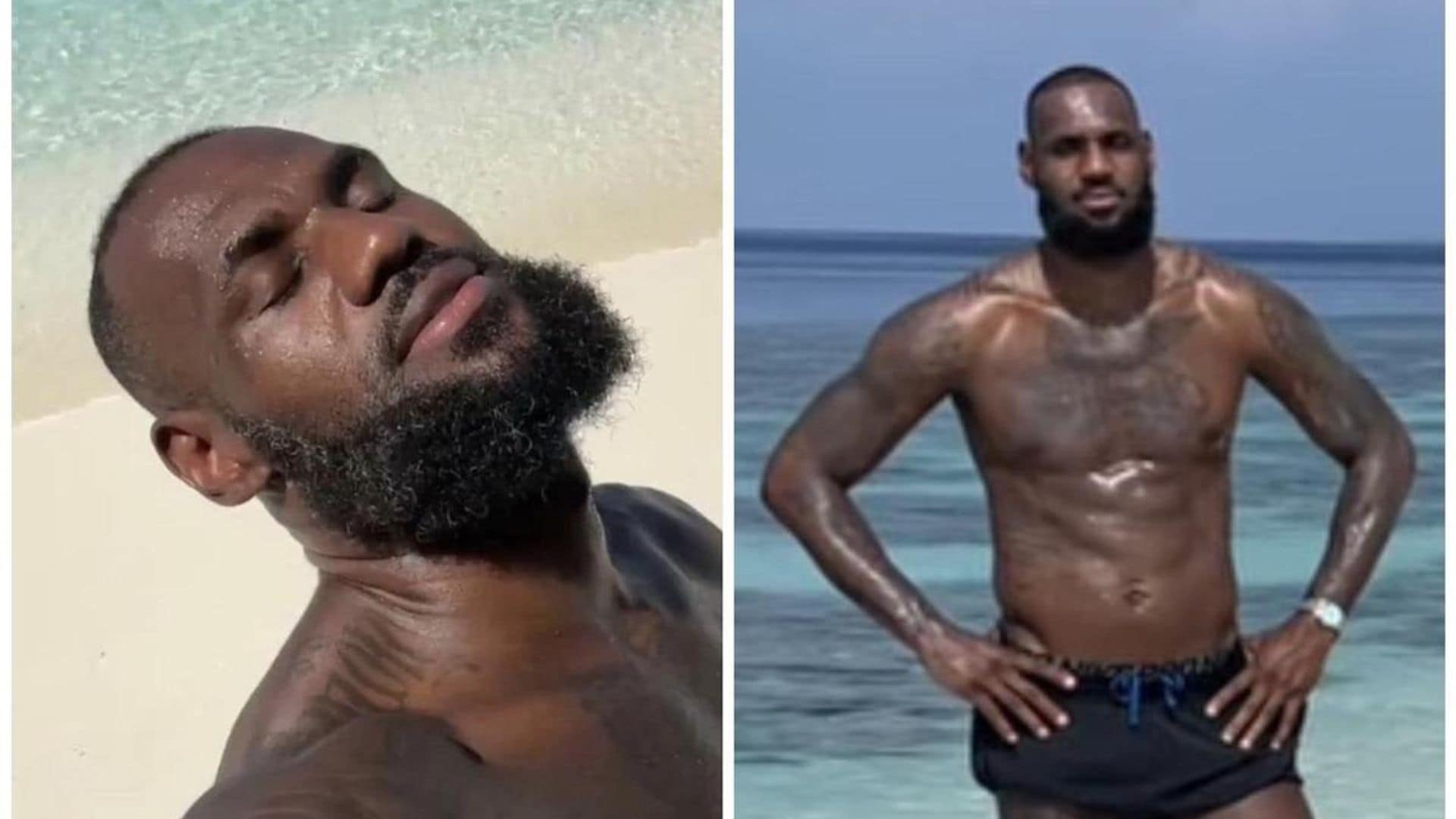 Lebron James says goodbye to the Maldives after soaking up the sun