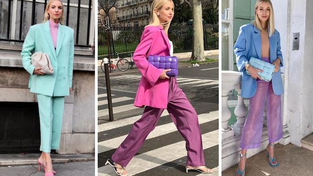 Leonie Hanne wearing pastel looks