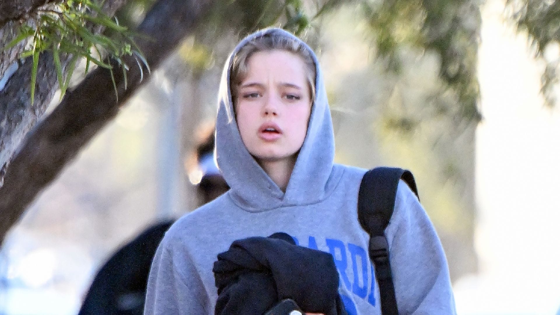 Shiloh Jolie keeps it cool in 'Scarface' hoodie while trying to stay away from the spotlight