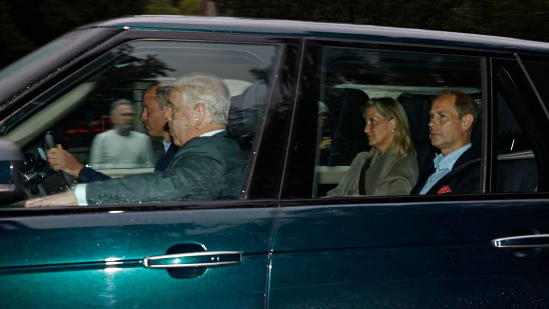 Prince William arrives at Balmoral with royal family members