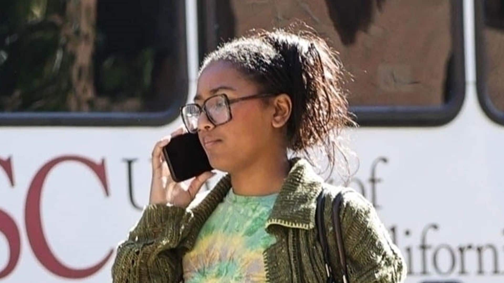 Sasha Obama spotted at the University of California following her Thanksgiving vacation