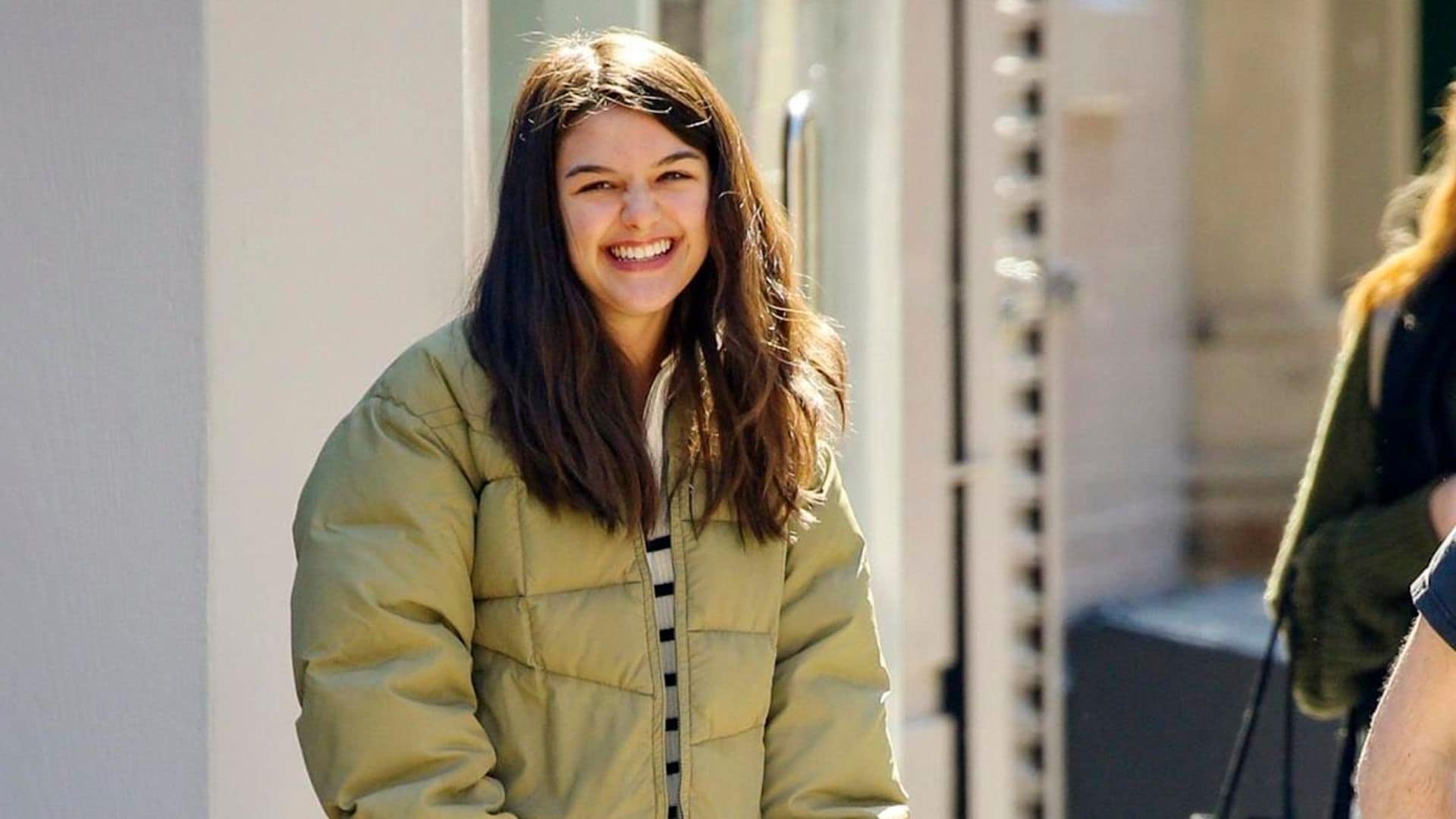 Suri Cruise enjoys a lovely walk with her puppy in NYC