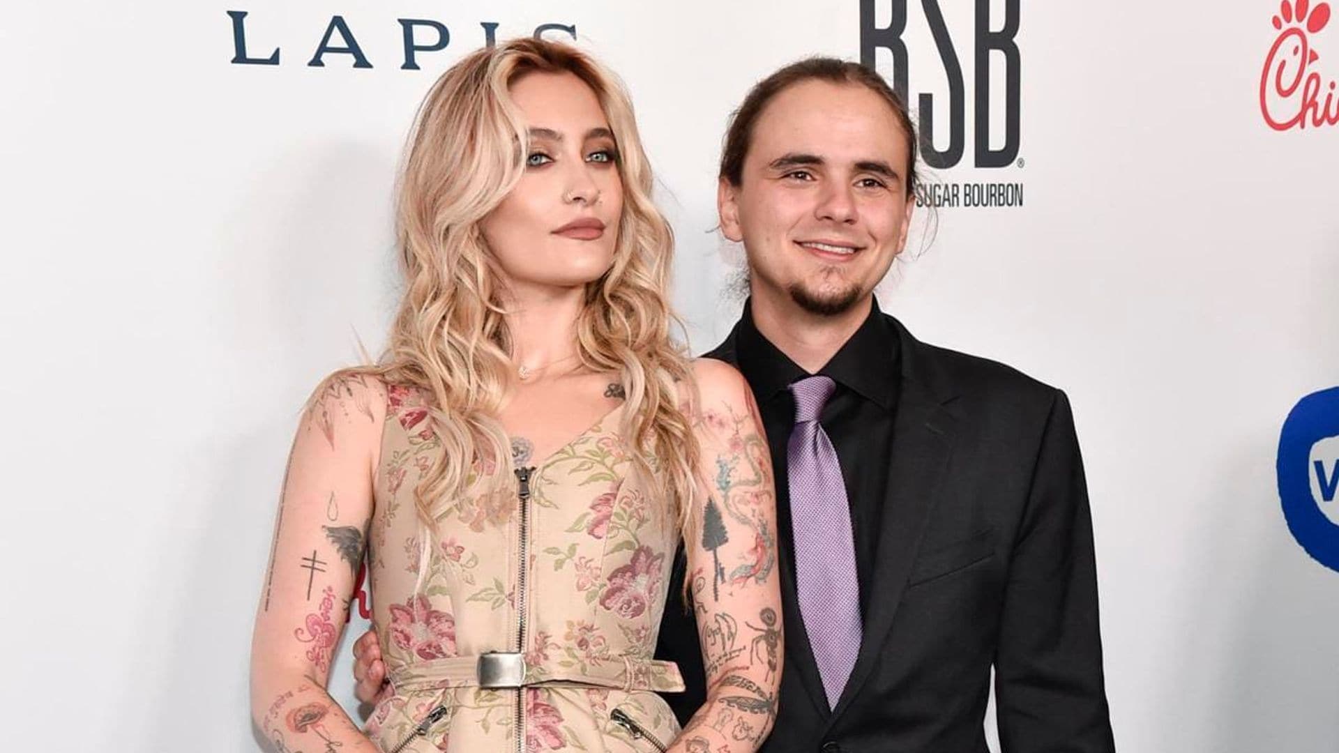 Paris Jackson is accompanied by her brother Prince at a charity gala