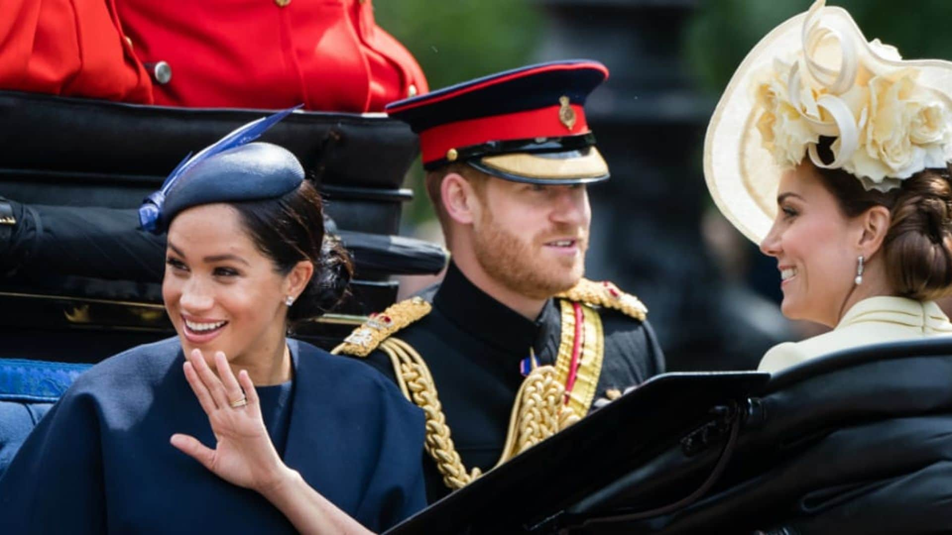 meghan markle kate middleton trooping the colour