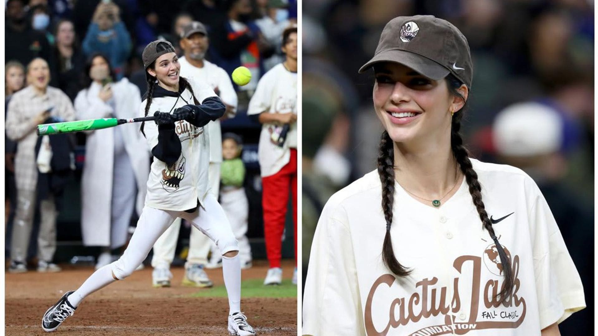 Kendall Jenner changes her heels for cleats at Travis Scott’s charity softball game