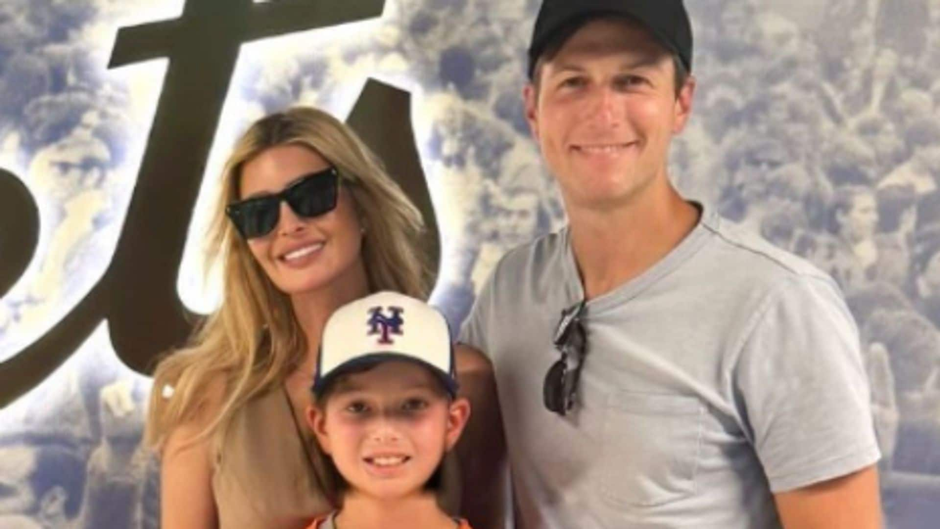 Ivanka Trump is all smiles with Jared Kushner and her son at Mets game in NYC