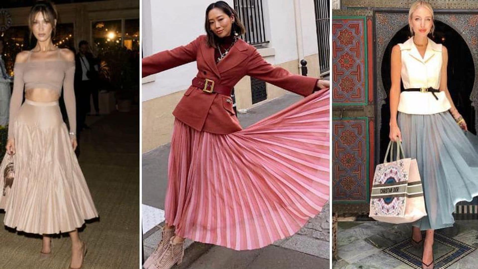 Why the pleated skirt is the celebs' favorite trend this fall