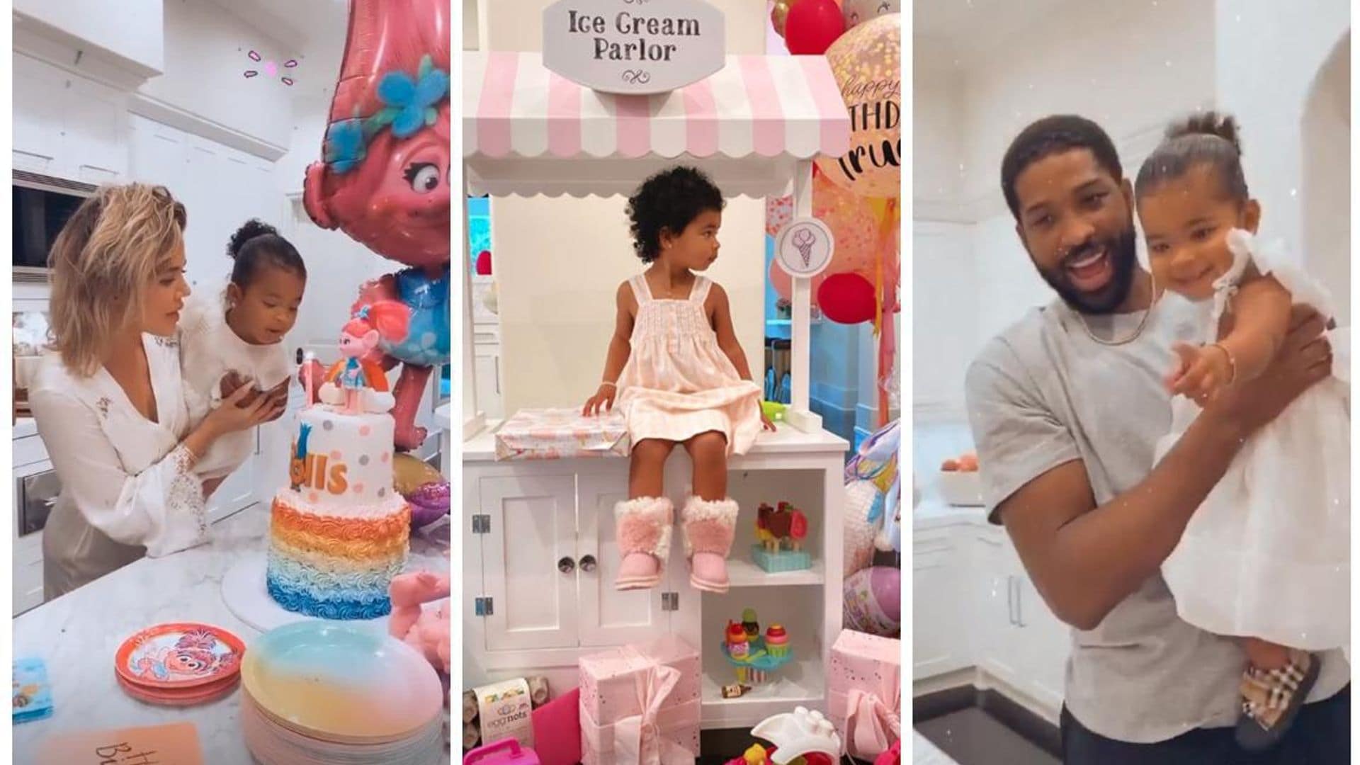 Khloé Kardashian and ex Tristan Thompson throw daughter True a dream birthday party while on lockdown - see the adorable pics