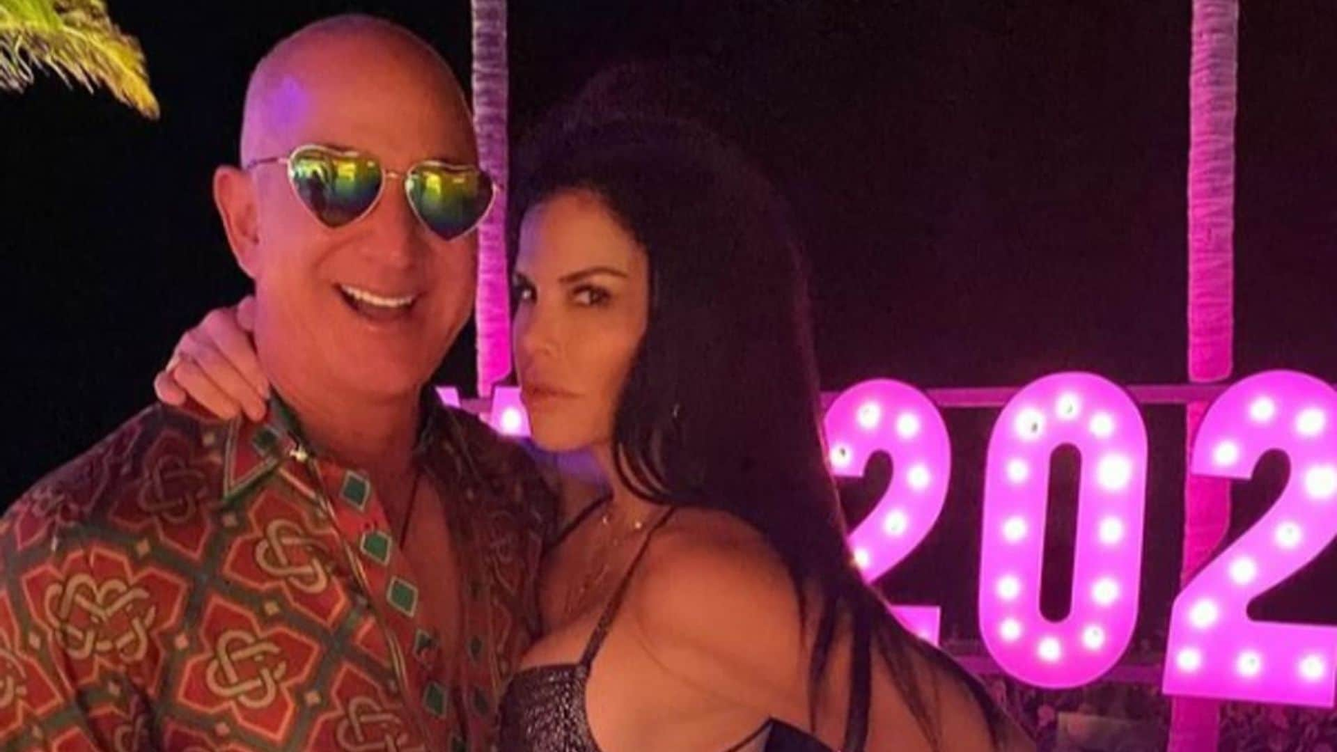 Jeff Bezos & Lauren Sanchez welcomed the new year in colorful fashion