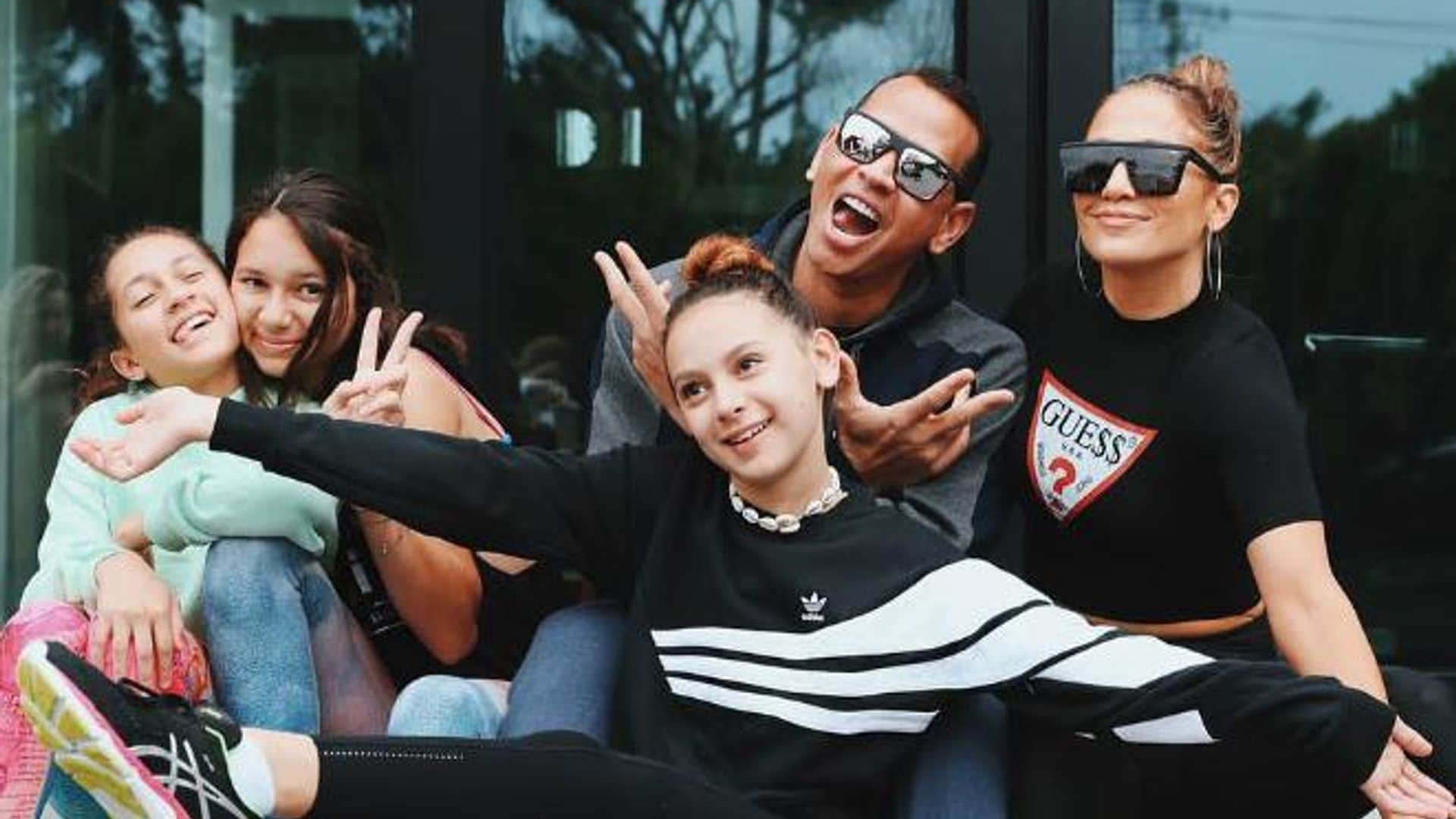 It's a family affair: Alex Rodriguez and Jennifer Lopez have sweet blended family moment