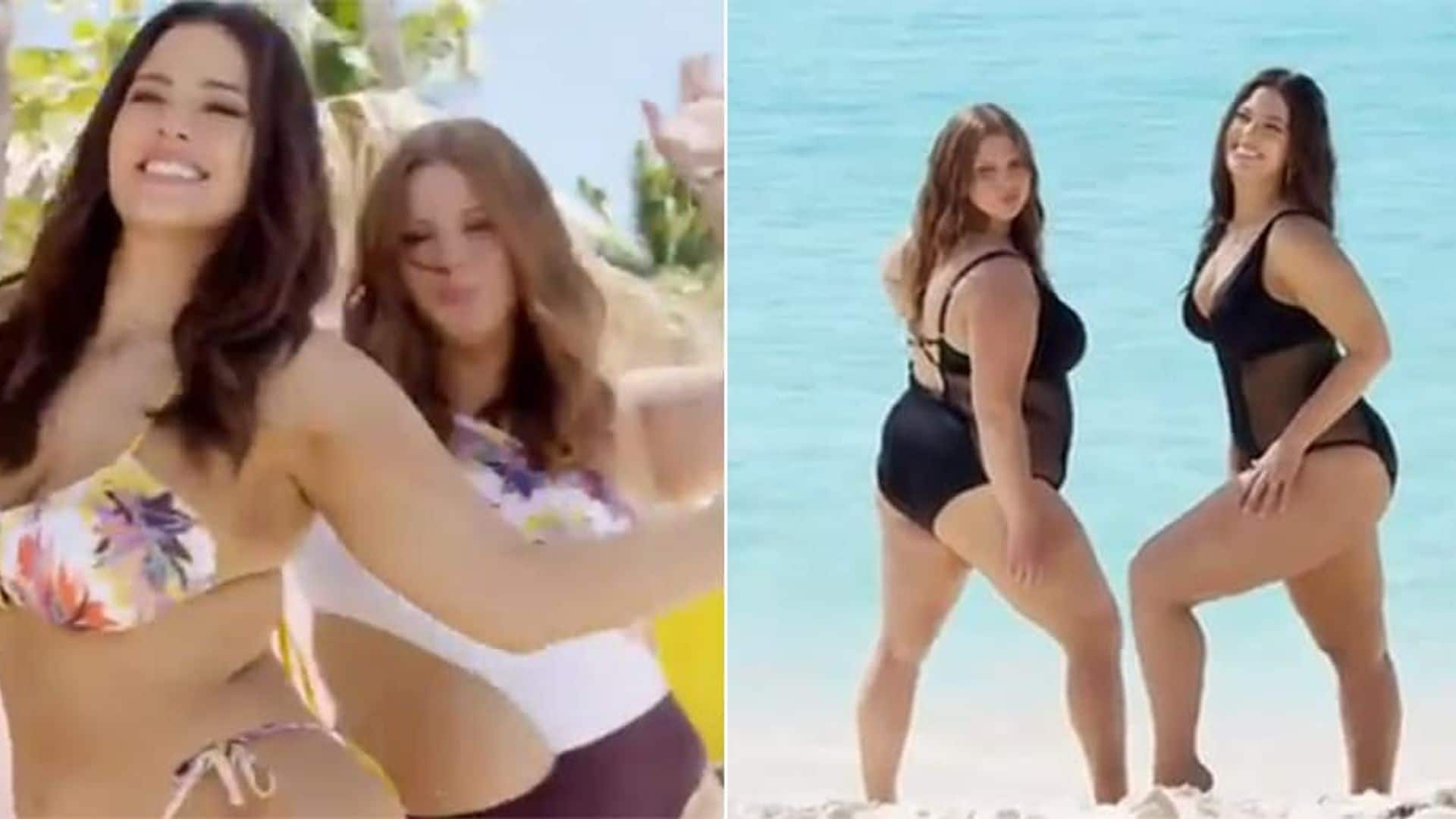 Ashley Graham shares the spotlight with her sister in swimsuit shoot