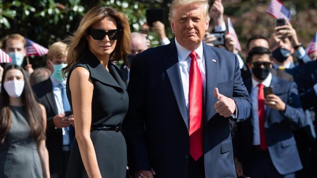 First Lady Melania Trump makes first public appearance since COVID-19 diagnosis