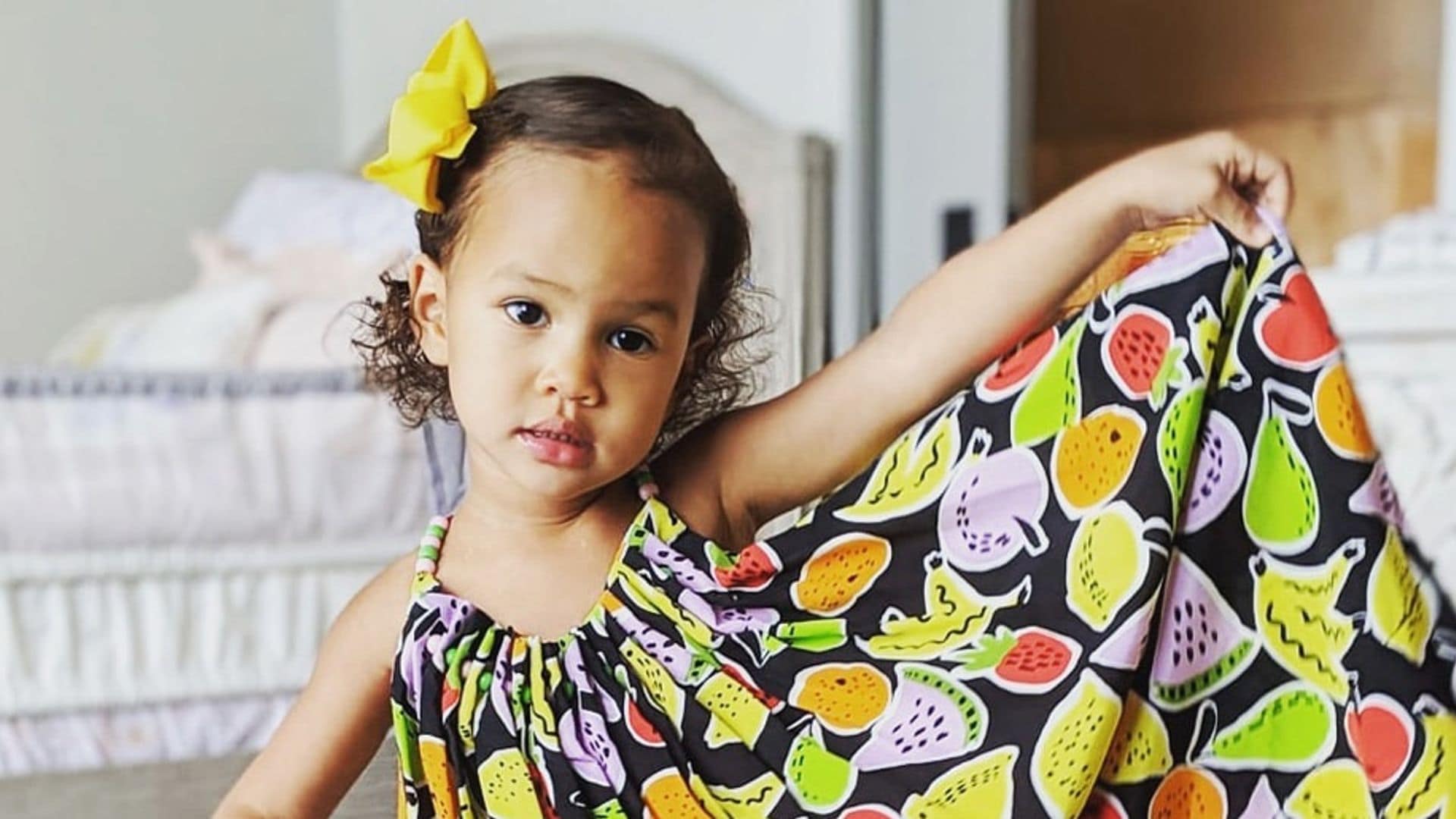 Chrissy Teigen's daughter makes a splash in adorable swimsuit by Colombian designer Pily Q