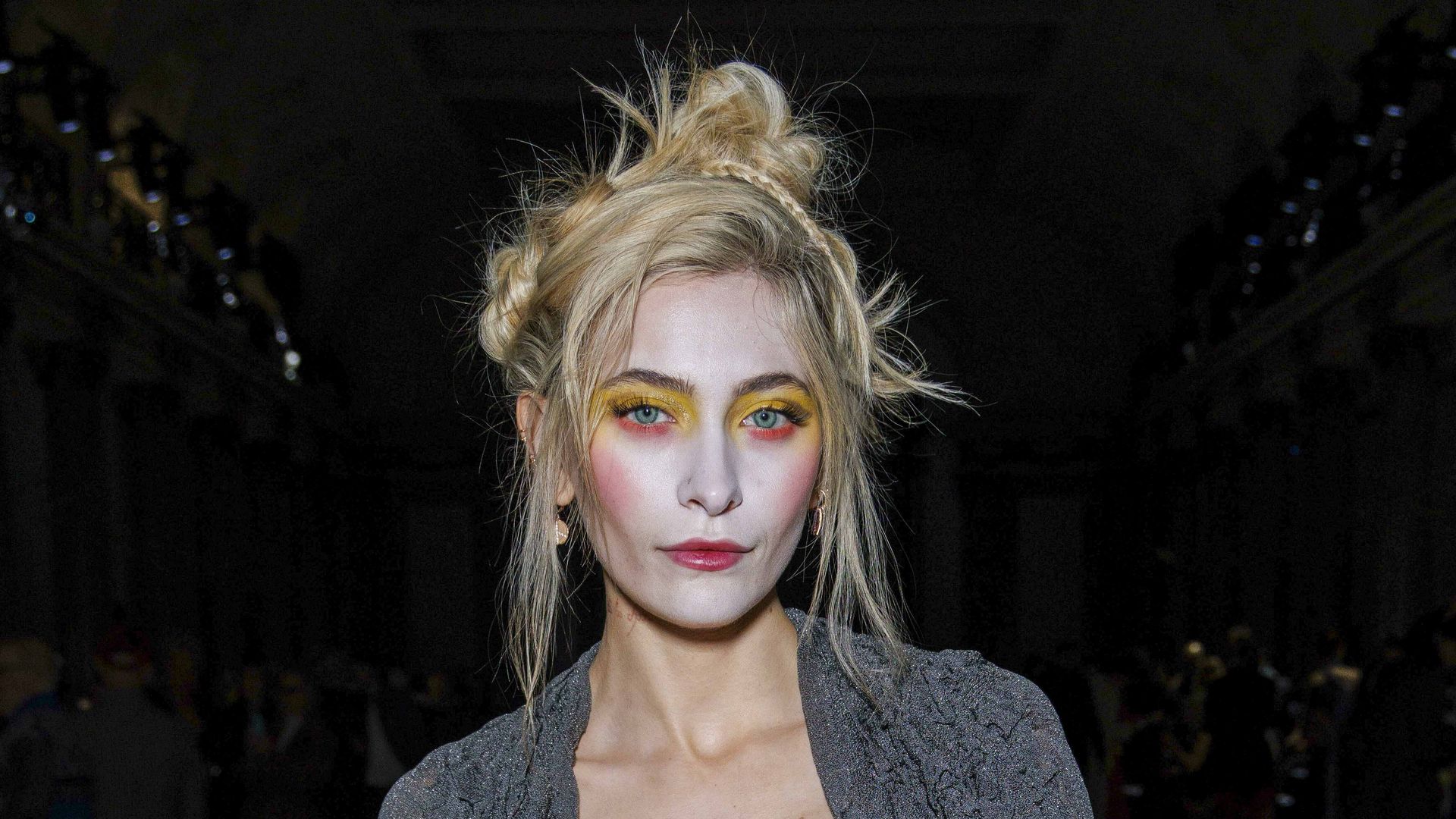 Paris Jackson embraces vibrant yellow eyeshadow look at Vivienne Westwood's Paris Fashion Week show