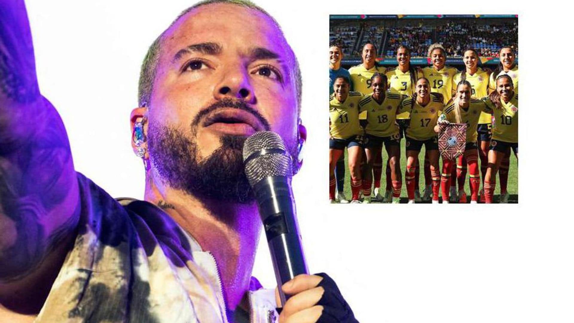 J Balvin surprises Colombia women’s soccer team after win in Australia