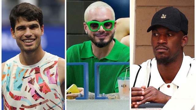 Carlos Alcaraz joins J Balvin and Jimmy Butler for a stylish moment at the US Open