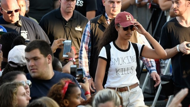 Malia stood front row during hip hop artist Travis Scott's set.
<br>
Photo: Getty Images