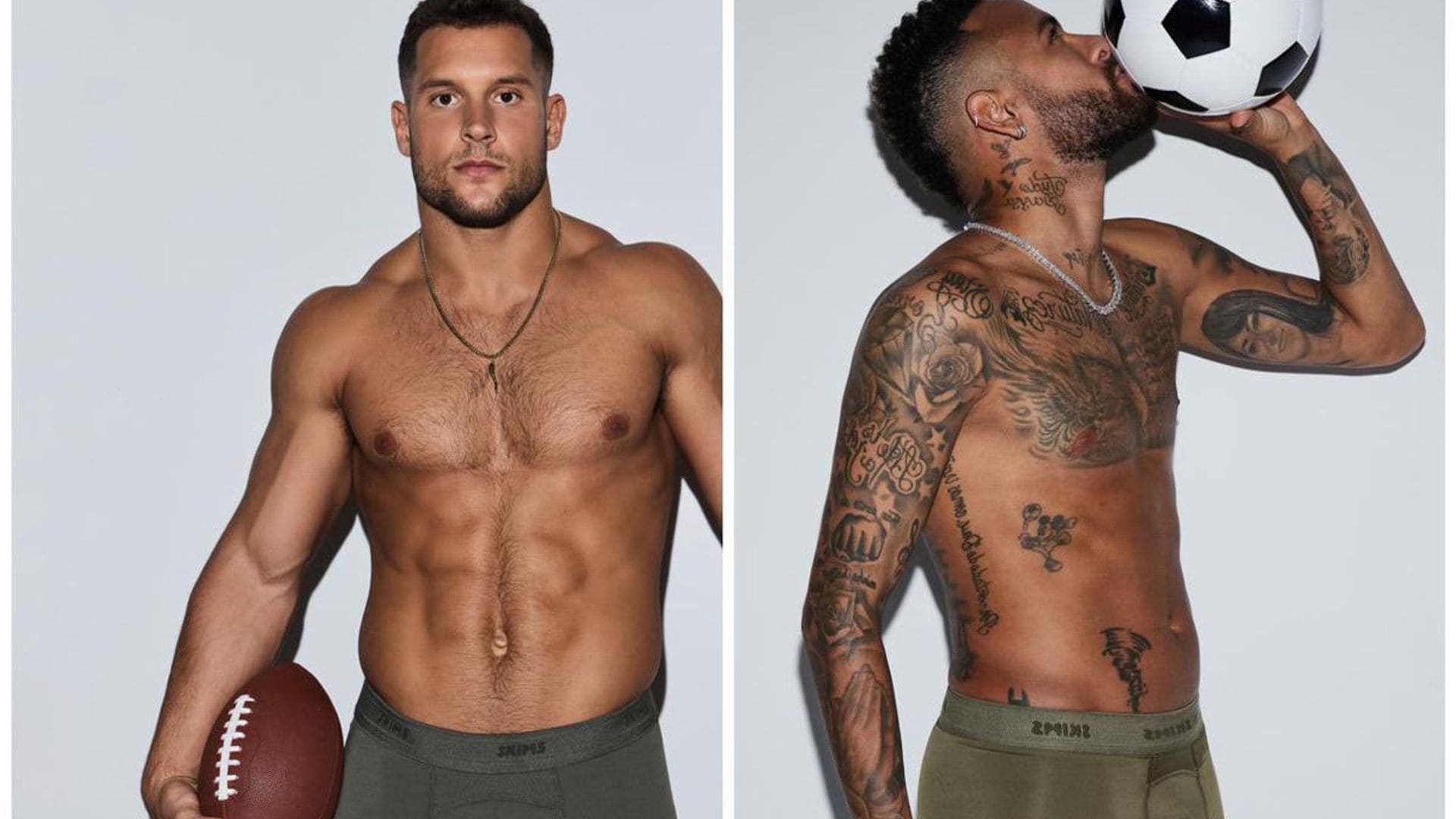 Neymar, Nick Bosa and more pose for Kim Kardashian’s new SKIMS underwear collection