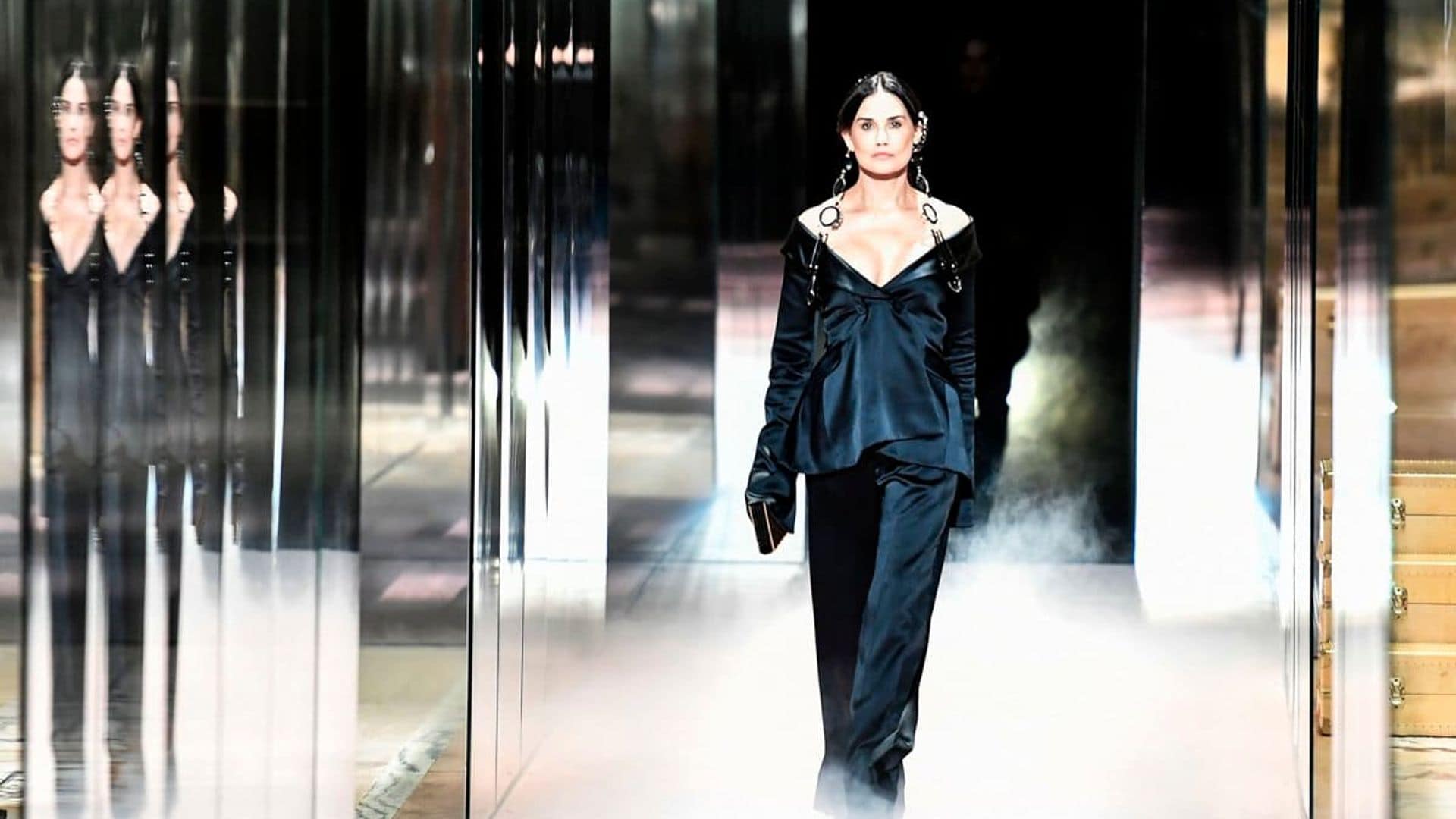 Demi Moore makes a surprise runway appearance at Fendi fashion show