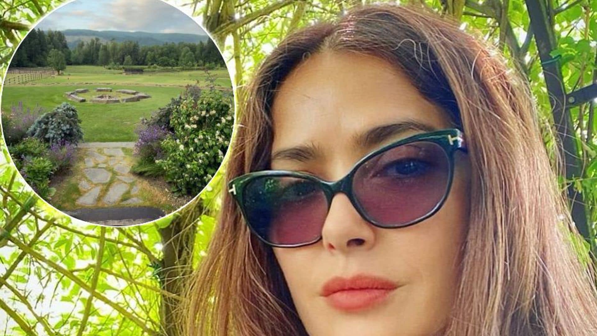 Salma Hayek gives rare tour of breathtaking backyard and it’s an animal sanctuary