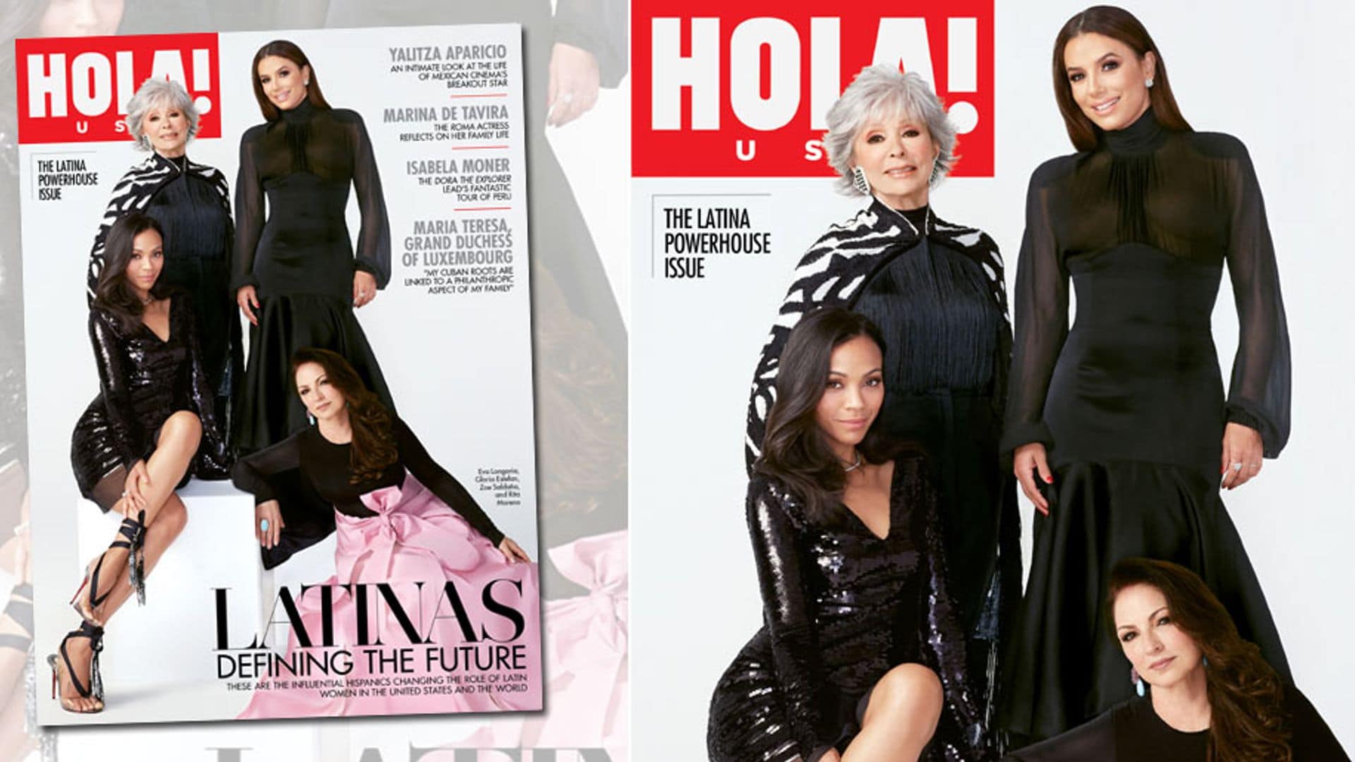 HOLA! USA's Latina Powerhouse Issue: Rita Moreno, Eva Longoria, Gloria Estefan and Zoe Saldana