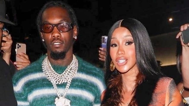 Cardi B flaunts her growing bump while grabbing dinner with Offset after surprise baby announcement