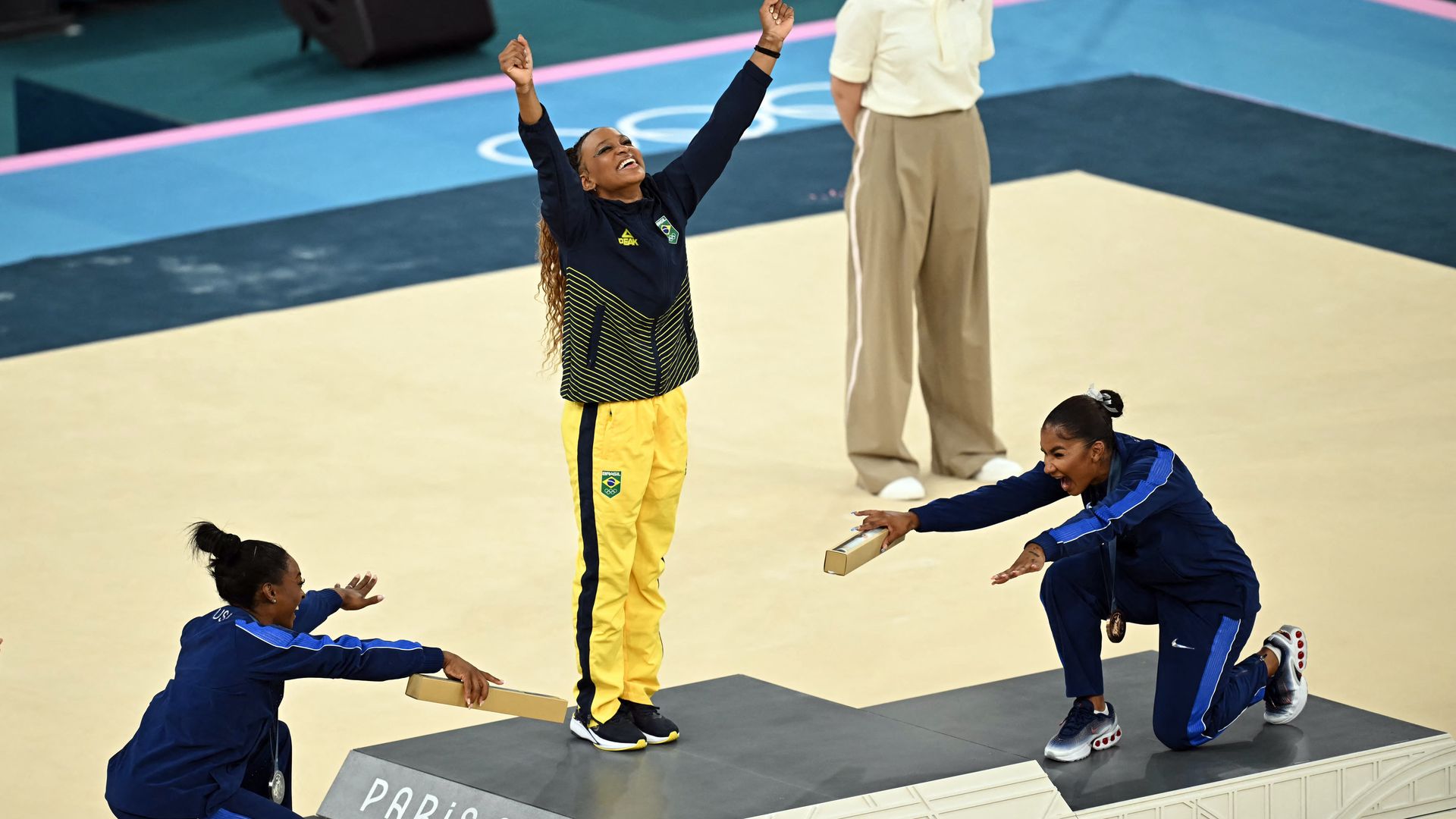 Electrifying! Rebeca Andrade makes history and wins gold in floor final at the 2024 Paris Olympics