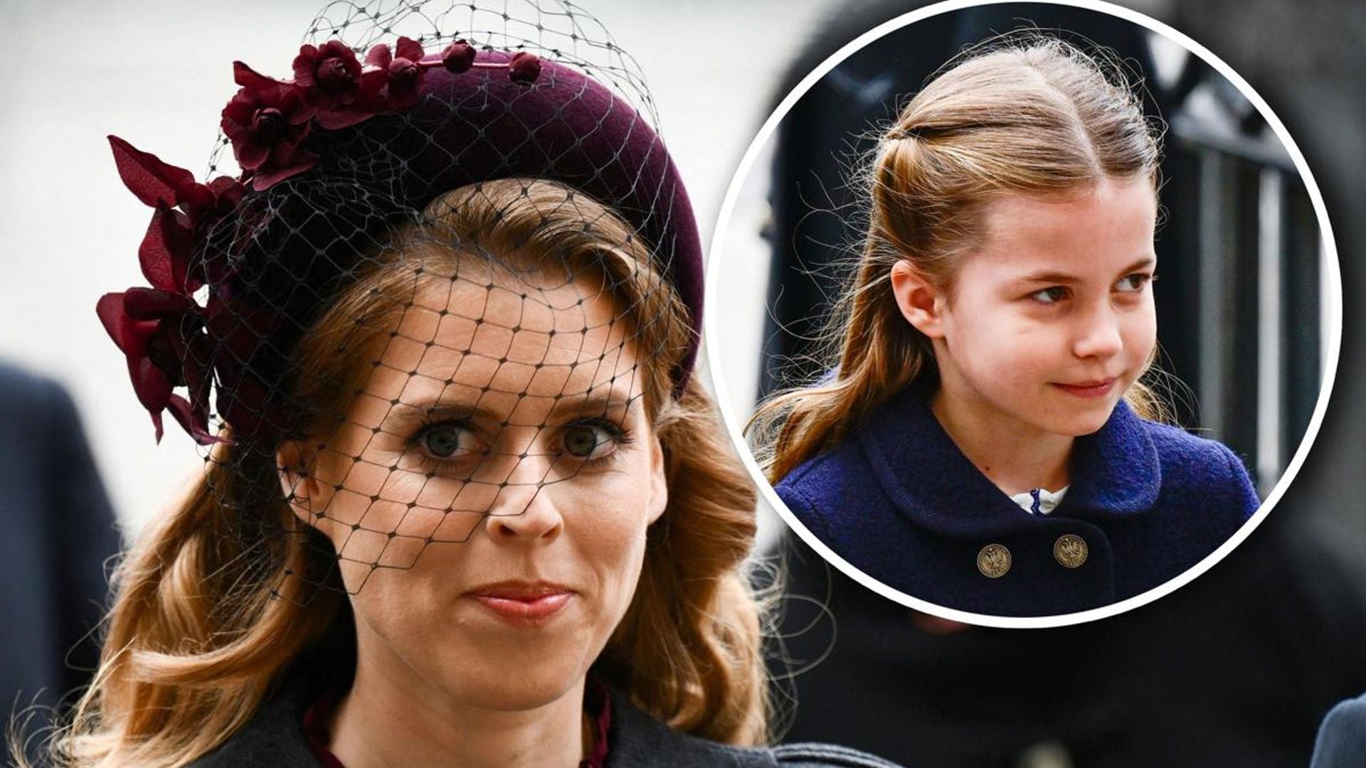 Princess Charlotte and Princess Beatrice caught sharing a sweet moment at Prince Philip