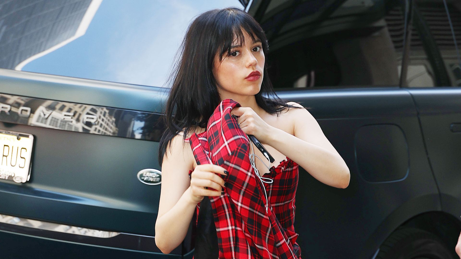 Jenna Ortega steps out in edgy red dress in latest New York City outing