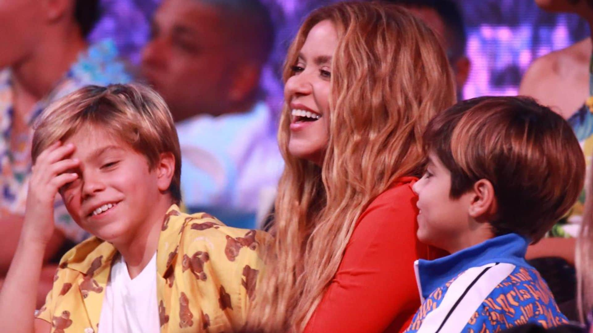 Shakira and her kids adorably sing at a baseball match