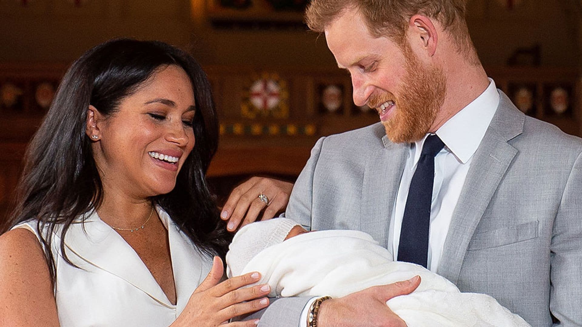 Meghan Markle and Prince Harry with baby Sussex