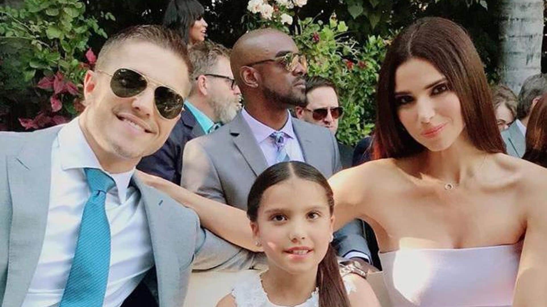 Roselyn Sanchez and Eric Winter attend a wedding and their daughter steals the show