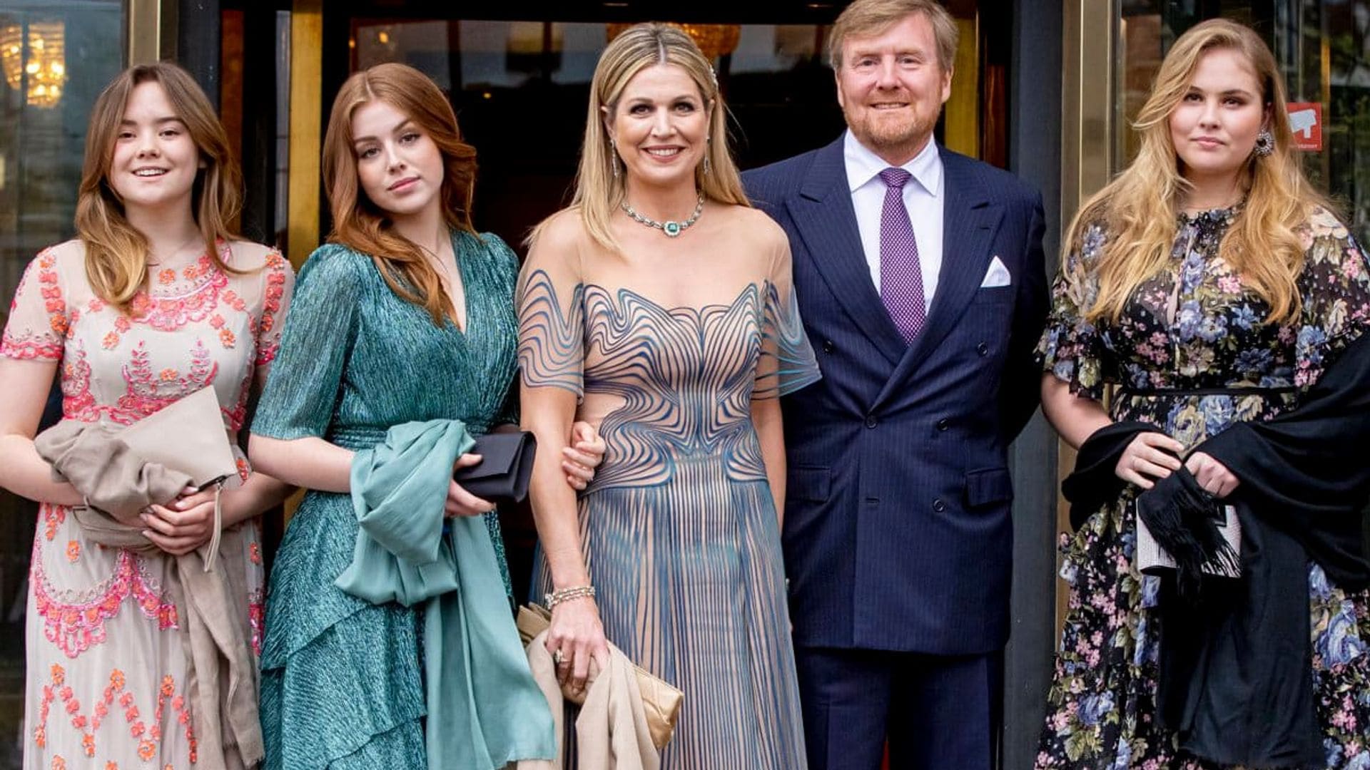 Dutch Princesses look all grown up at concert for mom Queen Maxima's 50th birthday