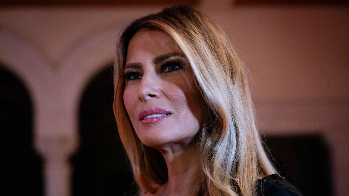 Melania Trump's stunning Versace dress steals the show at Mar-a-Lago's New Year’s Eve Party