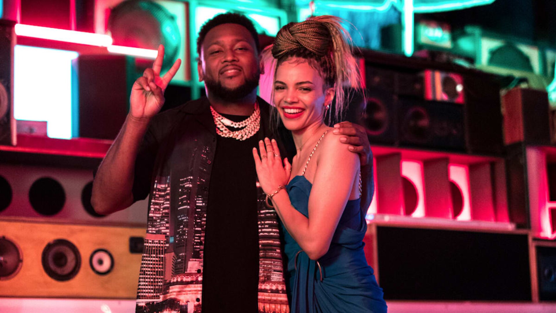 Boi-1da & Leslie Grace on set of BACARDI Conga Feat. You