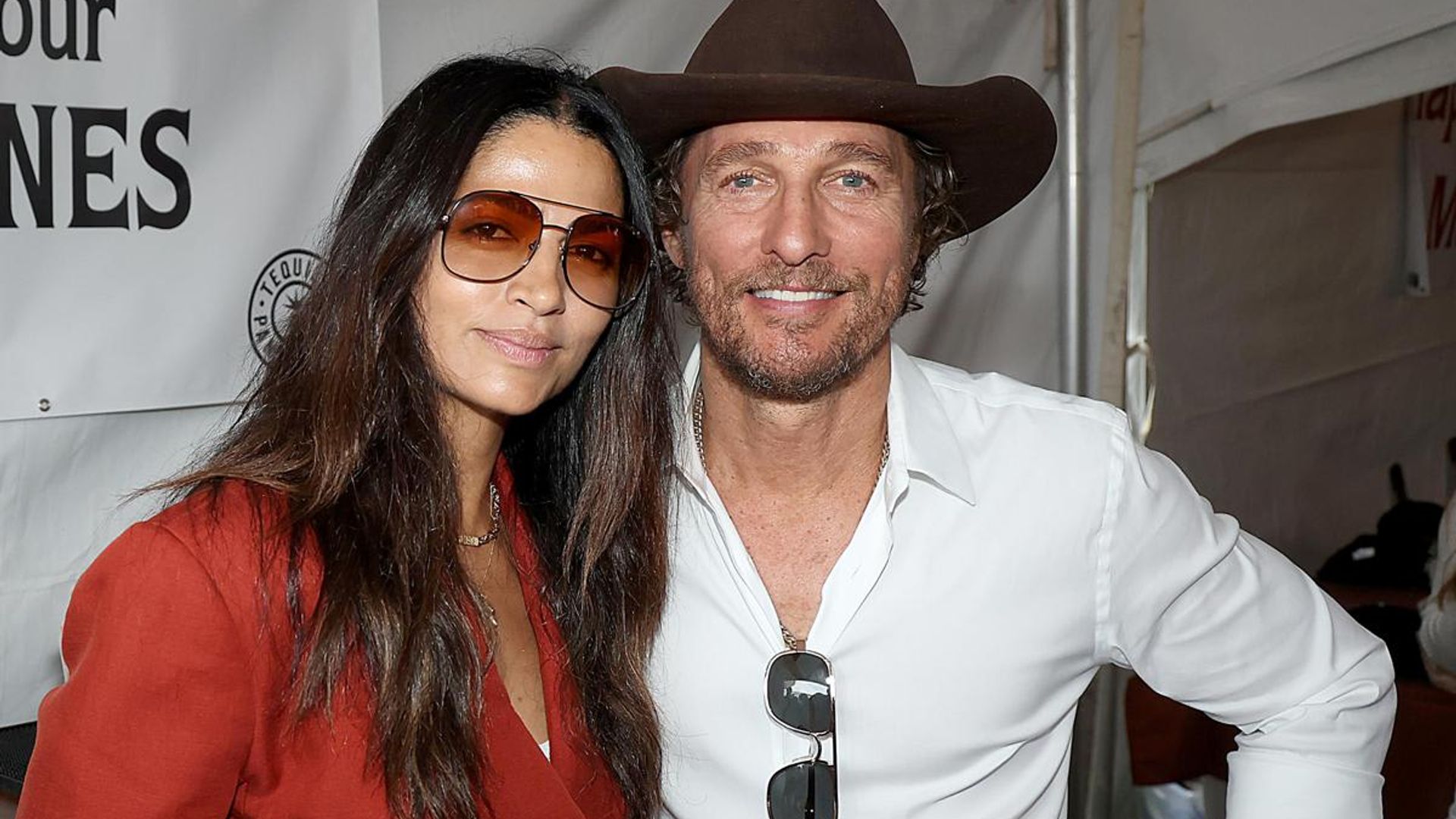 Matthew McConaughey and Camila Alves go pantless for the launch of their tequila brand