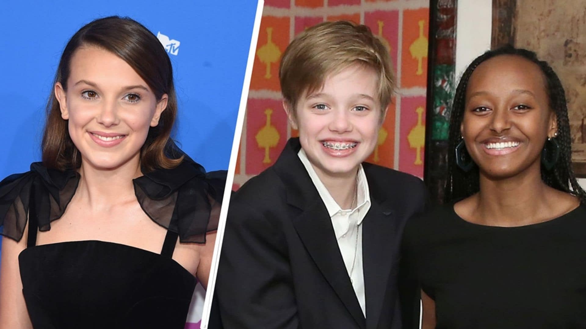 Nothing Strange here! Millie Bobby Brown hangs out with Brad Pitt and Angelina Jolie's kids