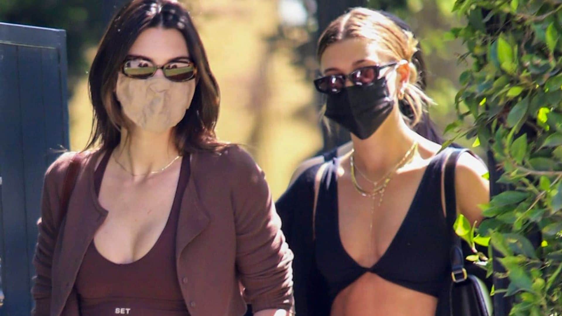 Kendall Jenner and Hailey Bieber meet up to do pilates: pics