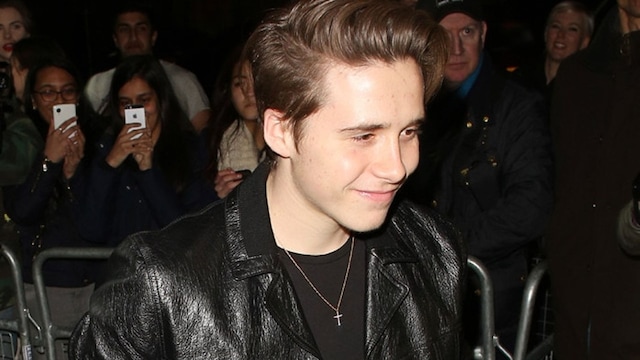 Brooklyn looked eager to attend an after party after the BRIT Awards in London. Like the Grammys after party, he is seen wearing the Cartier bracelet.
<br>
Photo: Getty Images