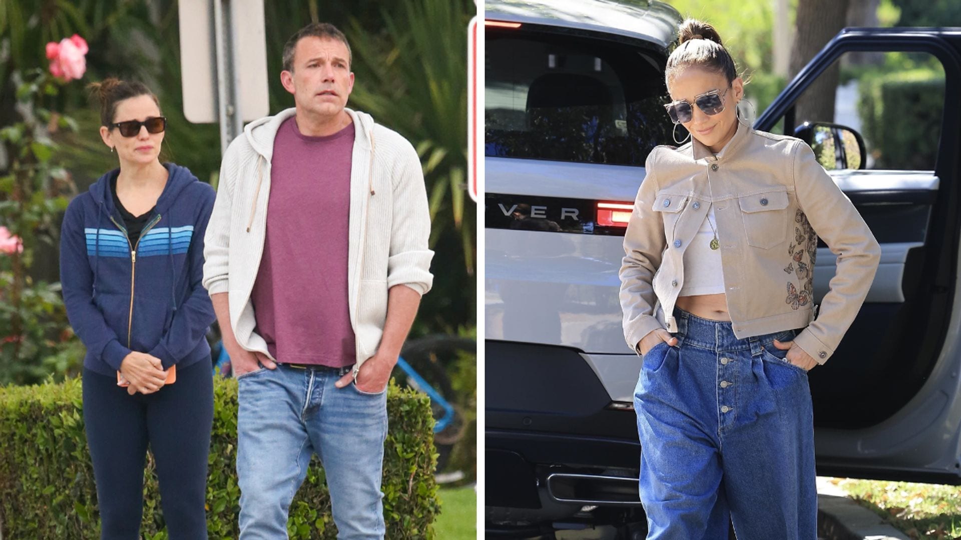 What is Jennifer Lopez doing while Ben Affleck and ex-wife, Jennifer Garner, travel to Connecticut