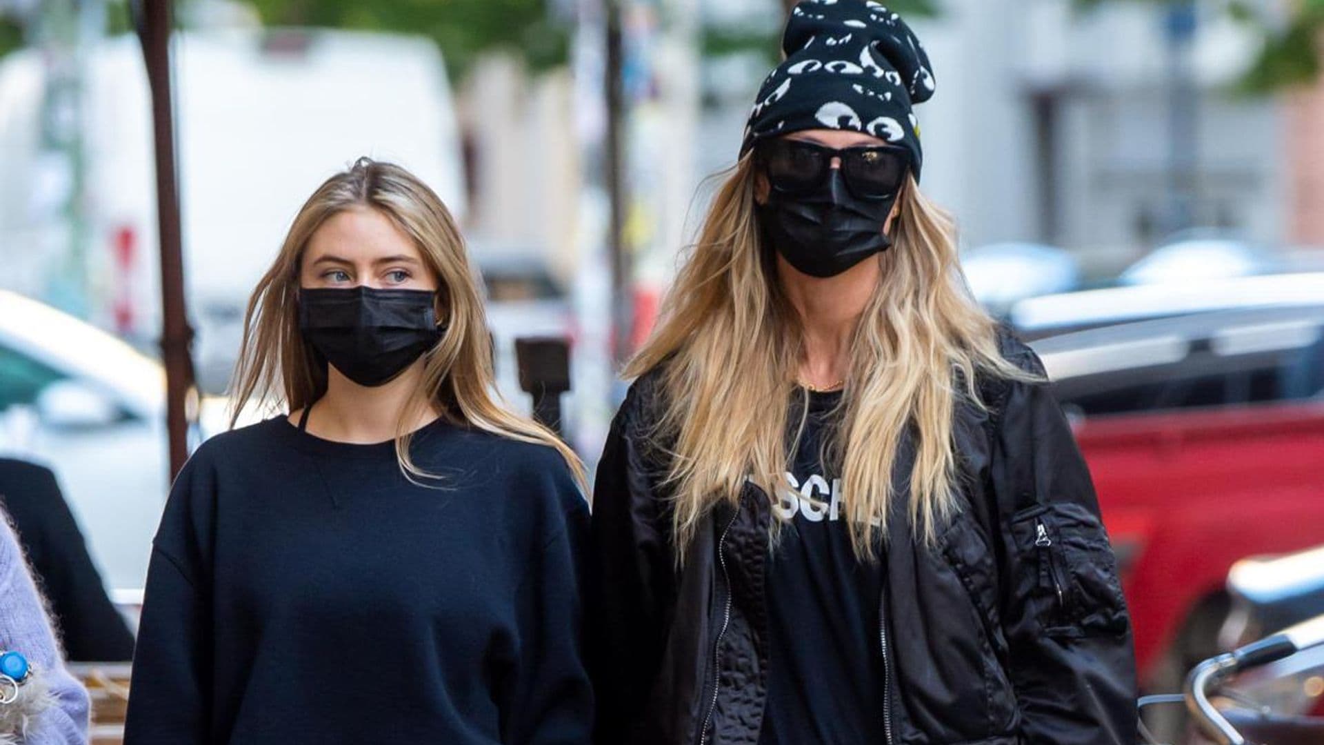 Heidi Klum and her lookalike daughter dressed athleisure chic