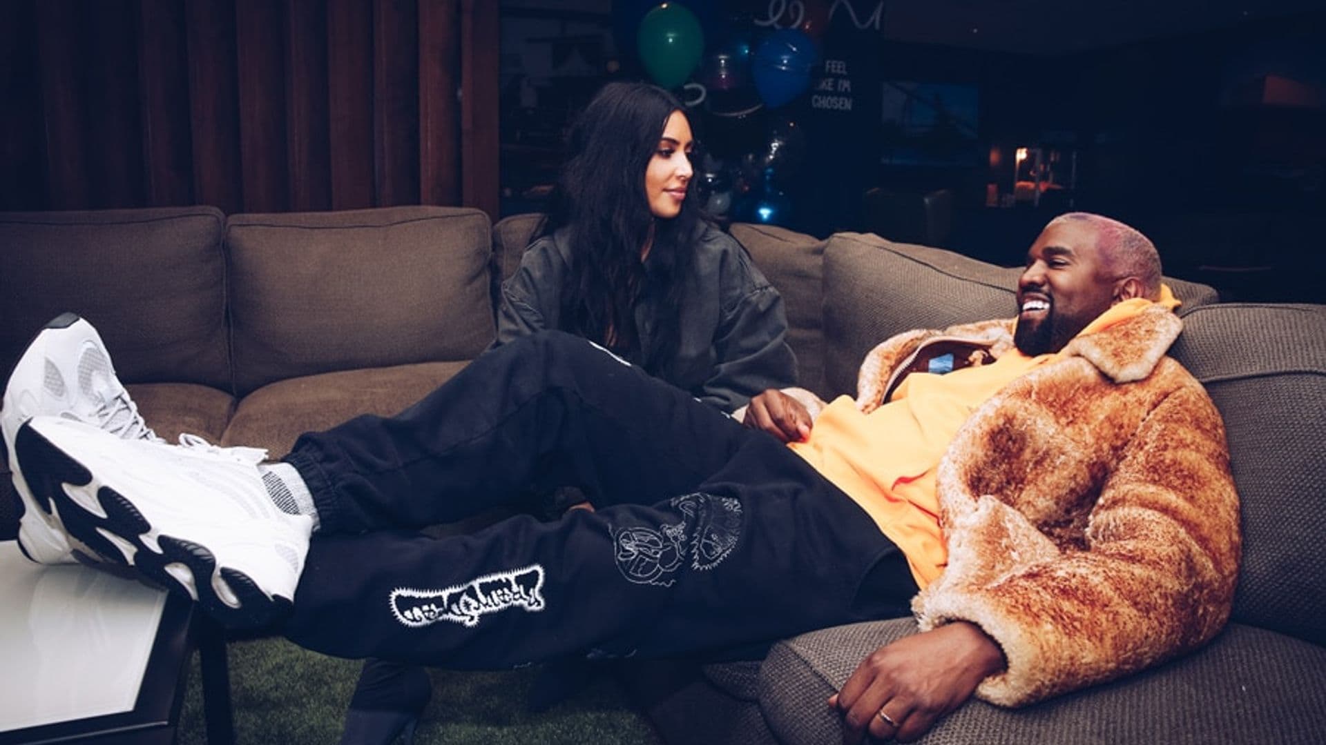 Kanye got the most unexpected artist to appear in Kim K's living room for Valentine's Day