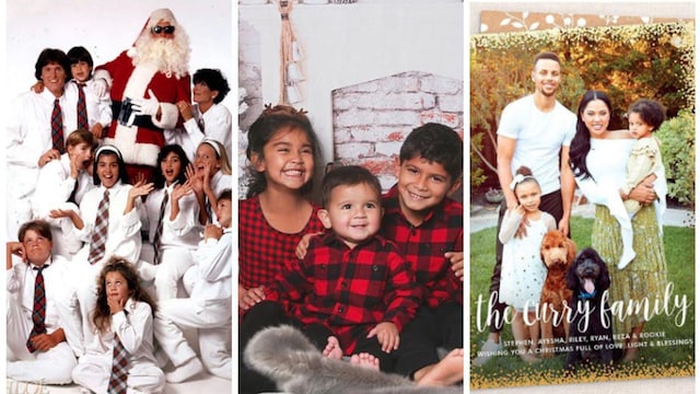 Kardashians, Snooki's family, and the Curry family Christmas cards