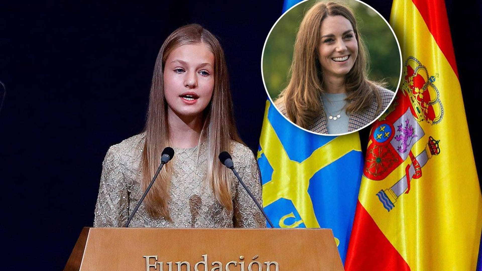 Queen Letizia’s daughter has twinning moment with Kate Middleton