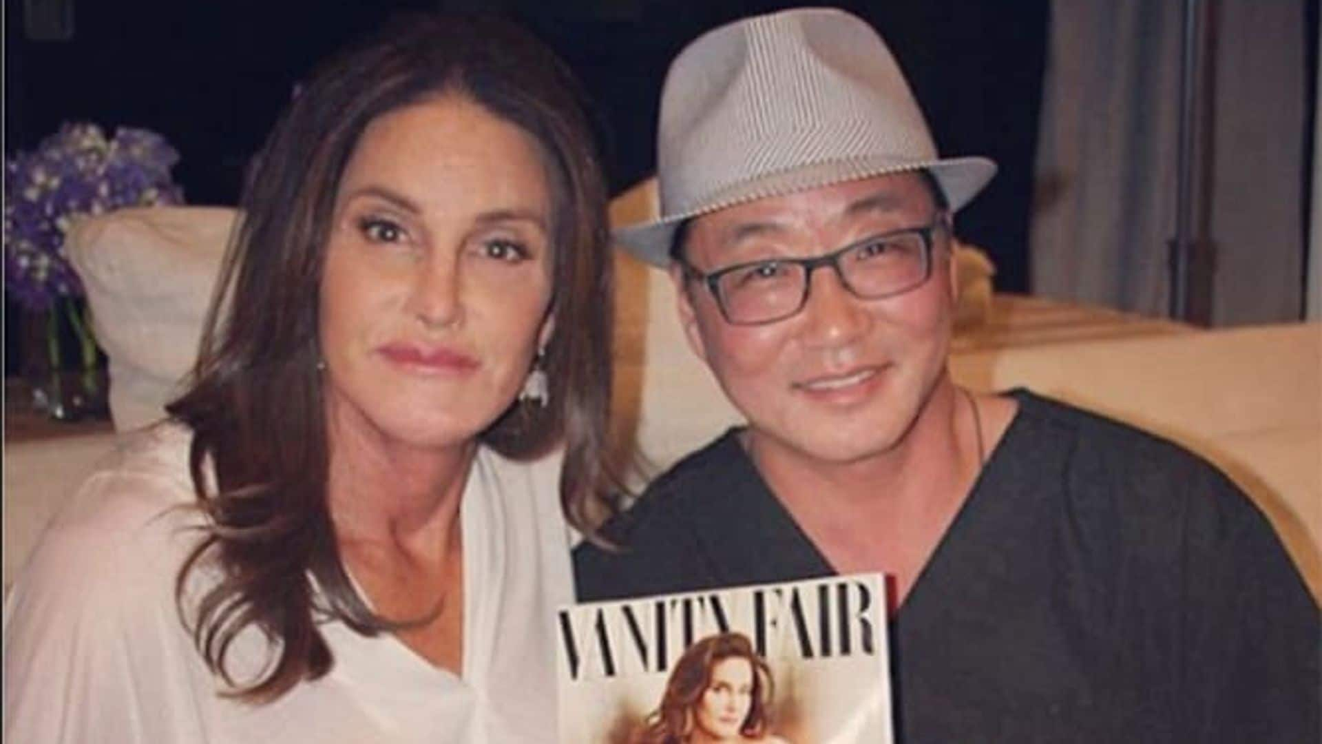 Caitlyn Jenner poses with the surgeon behind her transformation