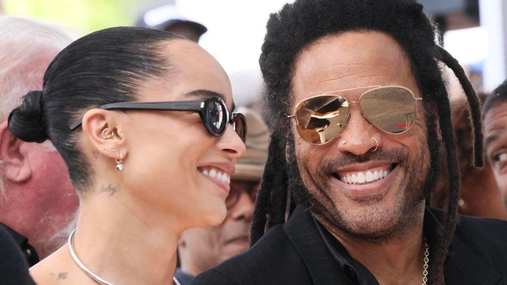 Lenny and Zoe Kravitz share adorable father-daughter moment on his Walk of Fame ceremony