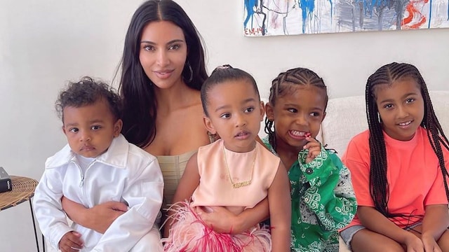 Kim Kardashian and her children